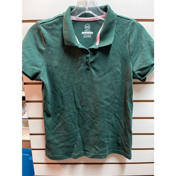 Two Girls Green Collared Uniform Shirts Size XL - Picture 2 of 7
